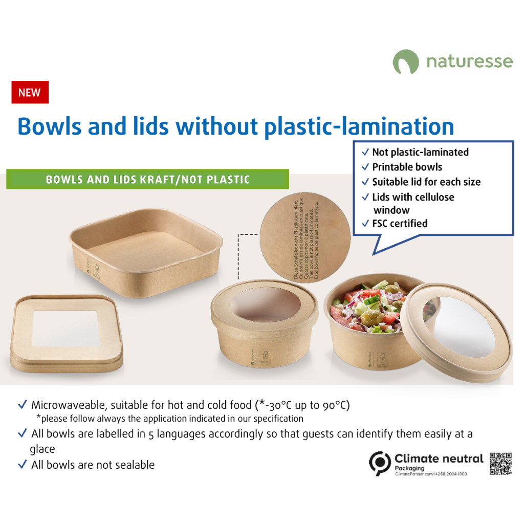 Νέα σειρά χάρτινων δοχείων naturesse