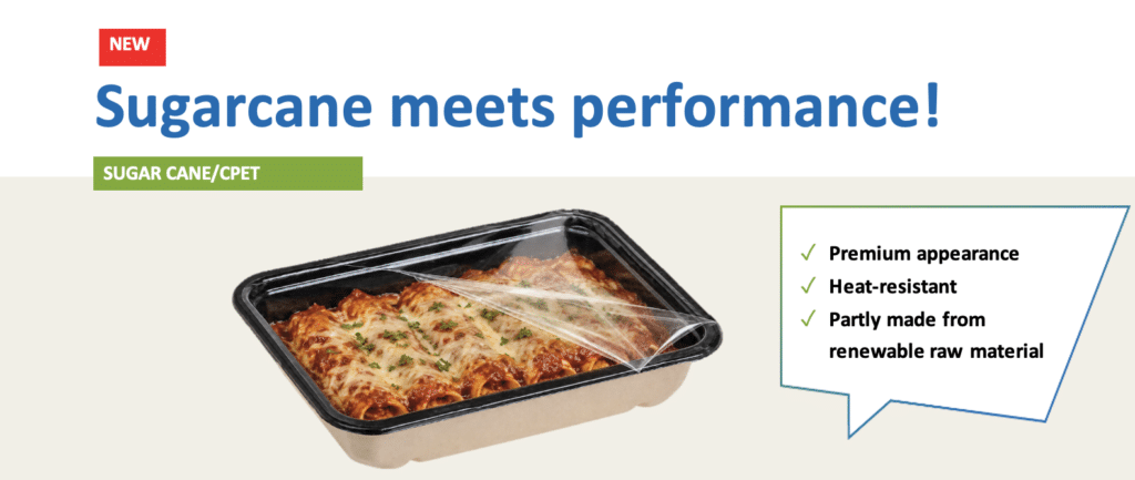 Tray sugar cane natural/CPET